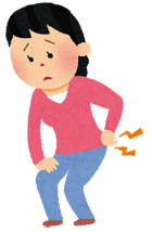 女性の腰痛の図